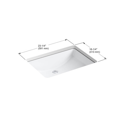 K22150,96,95 Kohler Ladena Vitreous China Rectangular Undermount